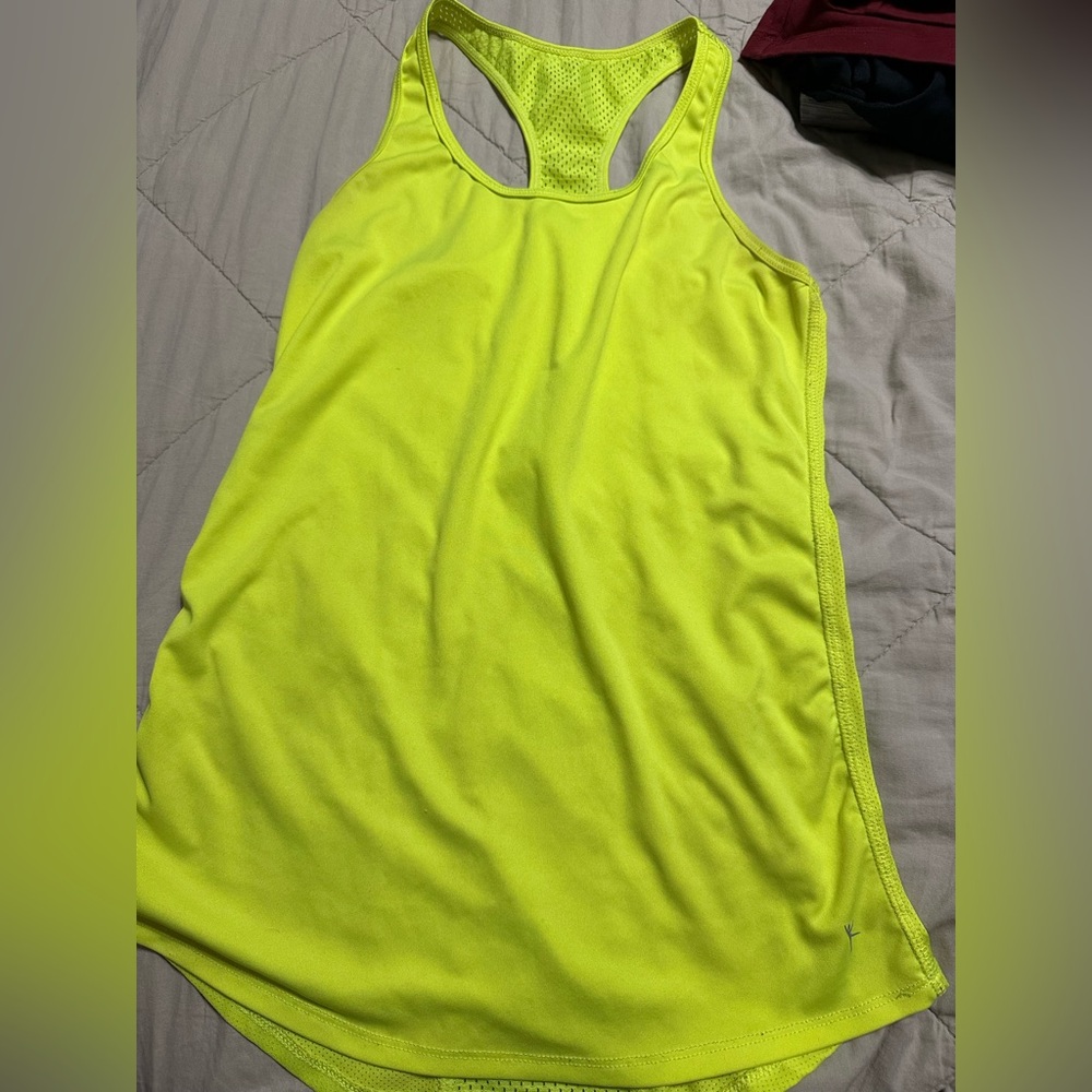 Danskin Neon Yellow Tank Top